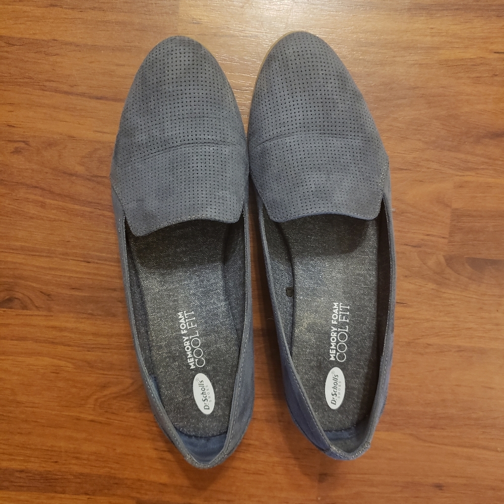 Dr. Scholl's Blue Dawned Wedge Slip On Flats